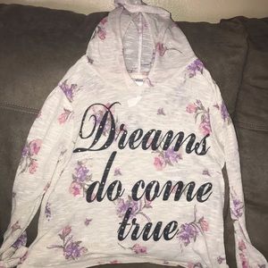 Girls pullover top with hood